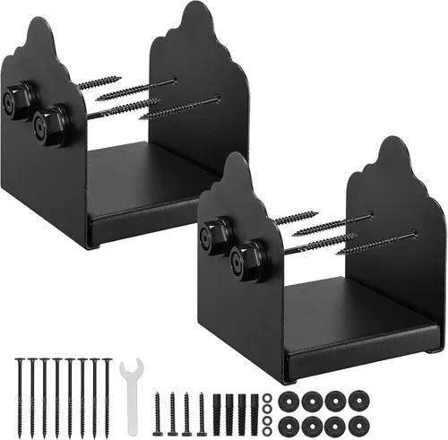 Vista 12 de VEVOR Base para Poste 4x4 2 Piezas, Tamaño Interior 3.6"x3.6" Soportes de Base para Poste, Anclaje de Poste de Servicio Pesado con Recubrimiento