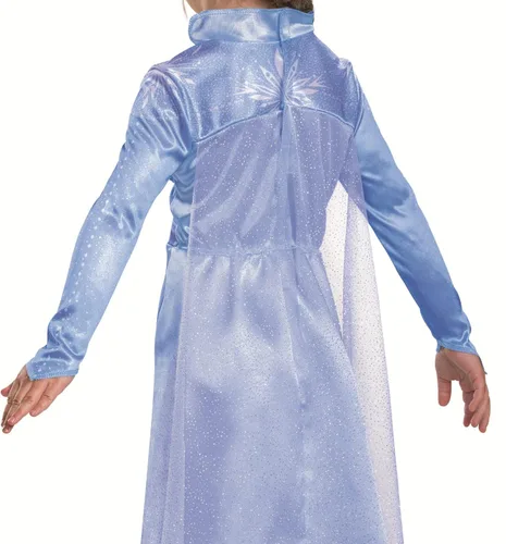 Vista 4 de Disney Elsa Frozen 2 - Disfraz clásico de Halloween para niña azul 2T