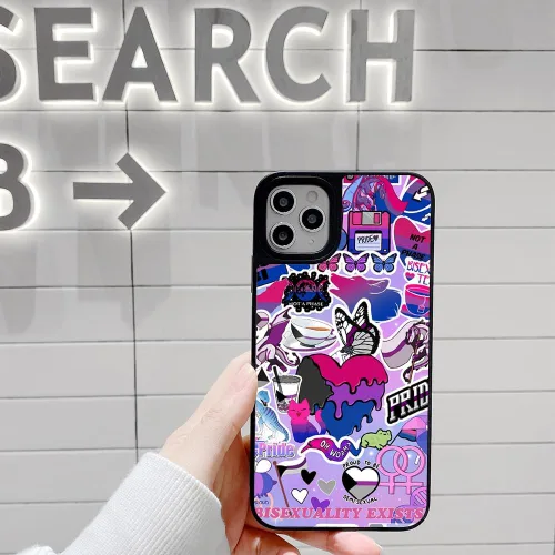 Vista 5 de Funda de teléfono Pride para iPhone 15, 14, 13, 12, 11 Plus, Pro Max, Mini, XR, X, XS Max, 7, 8 Plus, diseño estético LGBT, funda protectora