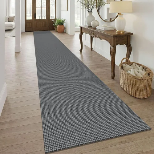 Vista 31 de KOZYFLY - Tapete para puerta de interior, lavable, pequeña, antideslizante, con respaldo de goma, felpudo de algodón para el hogar, color negro