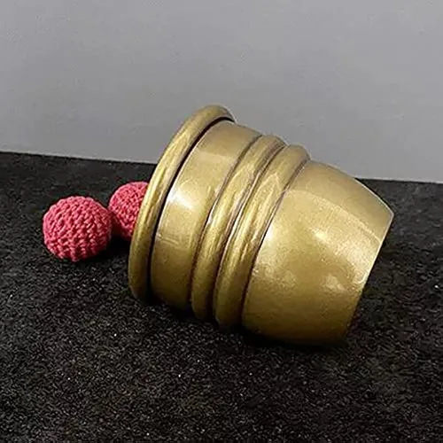Vista 5 de ZQION Super Chop Cup (latón/envejecido) Trucos de magia Bola Aparecer desaparecer Magia Mago Primer plano Ilusiones Calle Trucos Mentalismo Props