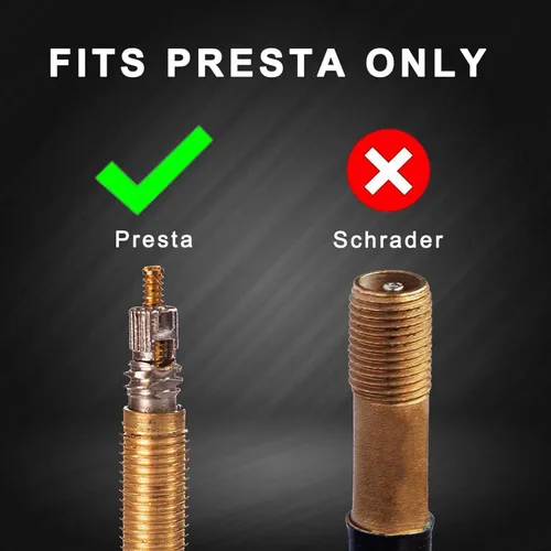 Vista 5 de Tapones de vástago de válvula Presta de aluminio - Cubiertas de polvo de aire de neumático negras para bicicleta (paquete de 4) - Se ajustan a