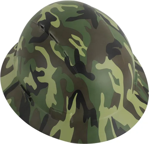 Vista 15 de Zeluga Casco duro de ala completa HDPE, casco de seguridad de construcción con orificios ventilados, suspensión de trinquete ajustable de 6 puntos