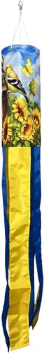 Vista 9 de Briarwood Lane Summer Birds in the Garden Windsock Wind Twister 40x6 para el viento de verano Spinner Bird garden
