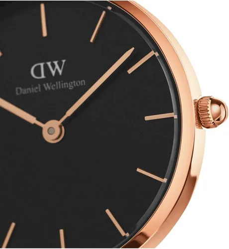 Vista 4 de Daniel Wellington Reloj Petite Ashfield, pulsera de malla negra mate