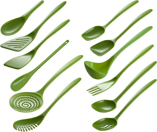 Vista 9 de Hutzler Cook & Serve - Utensilios de melamina, color negro, juego de 12