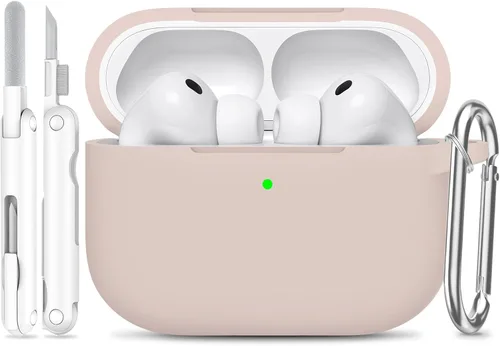 Vista 33 de Funda para AirPods Pro 3 (2025), funda protectora de silicona suave compatible con Estuche Apple AirPods Pro de 3ª generación con kit de limpieza