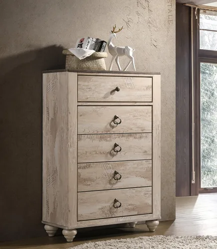 Vista 6 de Roundhill Furniture Imerland - Juego de dormitorio (6 piezas)