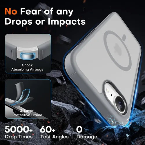 Vista 735 de TOCOL Funda para iPhone 11, compatible con Magsafe, protección completa de cámara, imanes integrados, protección contra caídas, funda translúcida