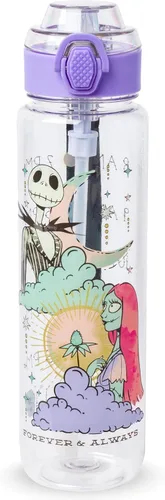 Vista 10 de Silver Buffalo Disney Lilo y Stitch Botella de agua con rastreador de hidratación Stay Cool Schedule, de plástico, con tapa de cierre, correa