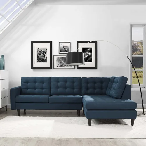 Vista 5 de Modway EEI-1547-DOR Empress Mid-Century - Sofá biplaza tapizado de tela en gris