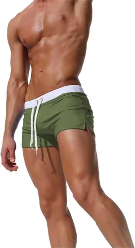 Vista 2 de TONLEN Mens Swimwear Short Swim Trunks with Zipper Pocket