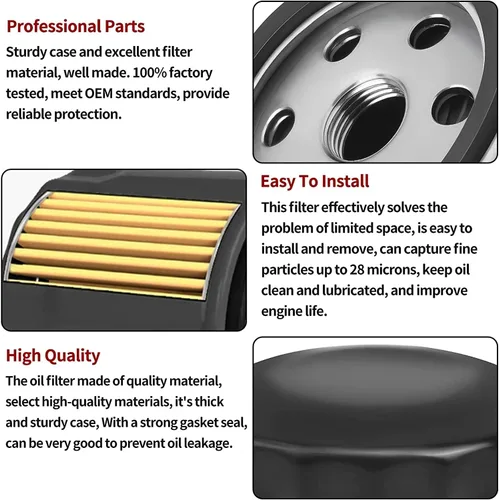 Vista 4 de 12 050 01-S 12 050 01-S1 Filtro de aceite compatible con Kohler Engine Cortacésped Tractor Cub Cadet Craftsman Troy Bilt Toro 12 050 01 KH-12-050-01