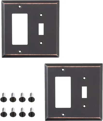 Vista 13 de Placa de pared de acero plana, color bronce