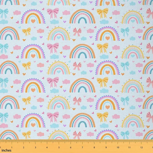 Vista 41 de Tela con Patrón de Ajolote Rosa por Yarda Estilo de Dibujos Animados Encantadora Tela de Vida Silvestre para Niños Adolescentes Flores Hojas Lindo