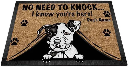 Vista 19 de Felpudo personalizado Peeking Dog Labrador No Need to Knock I Konw You're Here 23.6 x 15.7 pulgadas