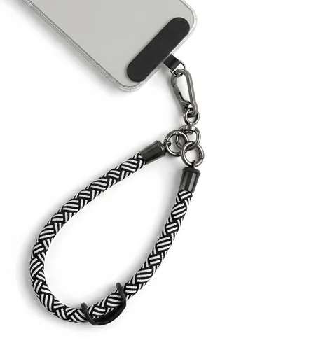 Vista 8 de Correa de muñeca para teléfono celular, correa de muñeca para teléfono celular alrededor de la mano con parche de cordón (negro reflectante)