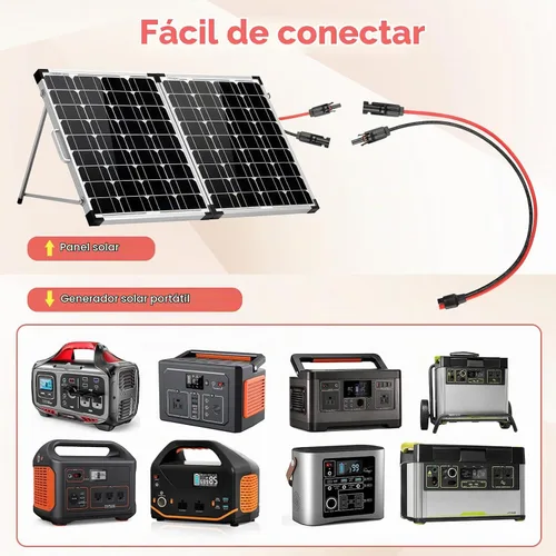 Vista 4 de Kit de conector de cable de panel solar 10 AWG, compatible con conector solar y conector Anderson para RV, Goal Zero Yeti, Renogy generador solar