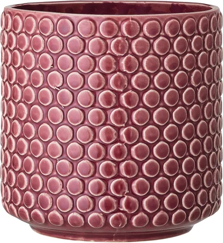 Vista 9 de Bloomingville Maceta de cerámica – Maceta negra de 5 pulgadas con lunares – Maceta moderna de cerámica con esmalte agrietado – Sin agujeros de Negro