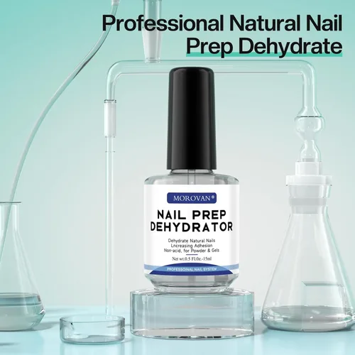 Vista 2 de Morovan - Deshidratador profesional para uñas sin ácido para esmalte de uñas de gel UV, uñas acrílicas, imprimación natural de uñas de secado