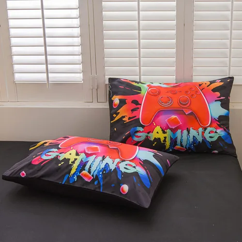 Vista 7 de Aimuan Gamer Gaming Juegos de Ropa de Cama Juegos de Edredón 3D Gamepad para Niños Consola de Juegos Botones de Acción Novedoso Controlador de Juego