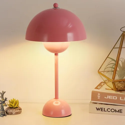 Vista 20 de Lámpara de mesa moderna Mid-Century Bud para dormitorio, con certificación Verde cazador