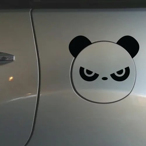 Vista 2 de Cute Angry Panda - Paquete de 2 calcomanías para parachoques, calcomanías de Sticker Bomb Vinyl para automóvil, camión, computadora, en cualquier