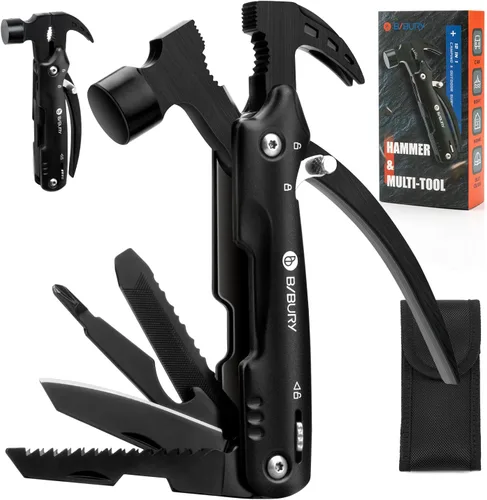 Vista 9 de BIBURY Rellenos de calcetines para hombres, martillo multiherramienta 12 en 1, regalos de elefante blanco para adultos, regalo para papá que lo