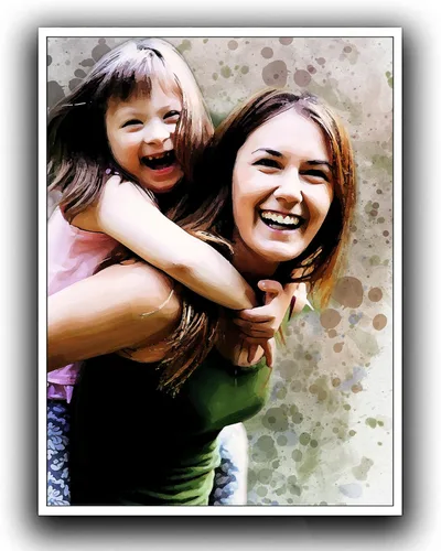 Vista 3 de Lienzo de pintura de acuarela personalizada con tu foto, retrato enmarcado, arte de pared para decoración del hogar, regalo conmemorativo Negro