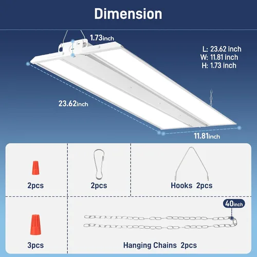 Vista 7 de hykolity Luz lineal de la tienda de la bahía alta de los 2FT 150W LED