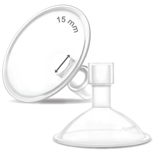 Vista 53 de Maymom MyFit Crater Series - Protector de pecho pequeño de 0.394 in con diseño de dos piezas compatible con piezas de bomba Medela; reemplazo