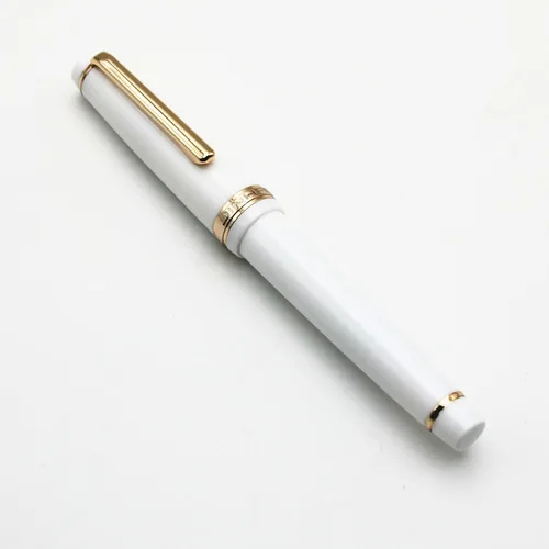 Vista 37 de 82 Pluma estilográfica - Barril de material acrílico, plumín extrafino de iridio con convertidor de tinta, pluma de escritura suave, diseño clásico