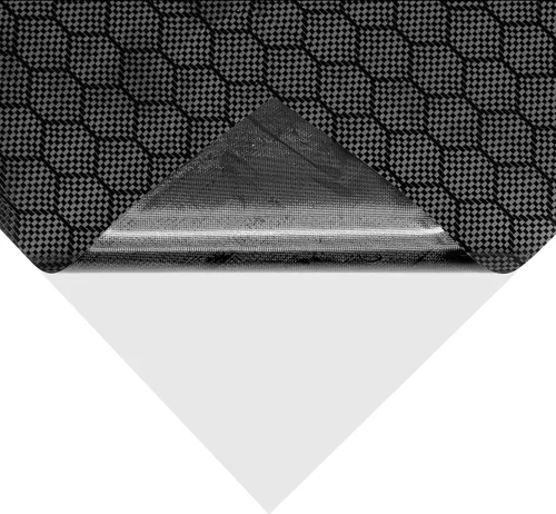 Vista 7 de V2 - Revestimiento de vinilo para automóvil, color negro carbono, diseño hexagonal (6 pulgadas x 5 pies)