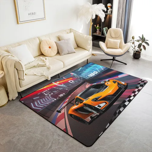Vista 40 de Alfombra de motocross de 3 x 5 pies, alfombra para deportes extremos, sala de estar, dormitorio, decoración de motocicleta, alfombra antideslizante