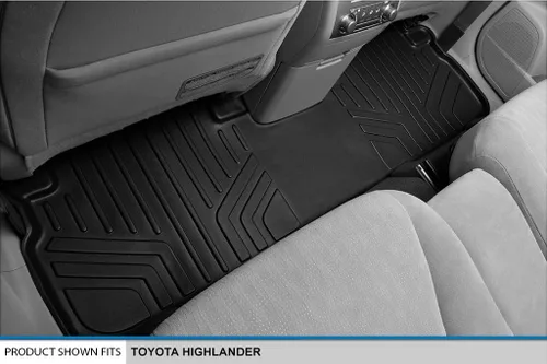 Vista 4 de SMARTLINER Juego de tapetes de ajuste personalizado de 2 filas para 2008-2013 Toyota Highlander