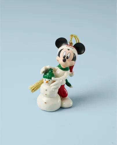 Vista 4 de Lenox 894426 2023 Adorno de Mickey y muñeco de nieve