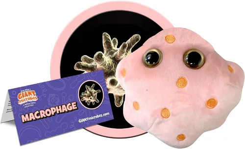 Vista 2 de GIANT MICROBES Peluche de macrófagos: aprende sobre la sangre, la salud y el sistema inmunológico, regalo memorable para amigos, familiares