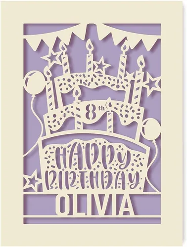 Vista 5 de howson london Tarjeta de cumpleaños personalizada, regalo de feliz cumpleaños para su niña, hija, niños, hijo, nieta, amiga, novia con sobre 12, 13