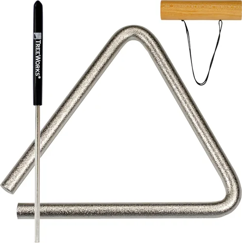 Vista 11 de TreeWorks Juego de campanillas triangulares de 6 pulgadas con batidores/golpeadores, bolsa, fabricado en Estados Unidos, instrumentos profesionales
