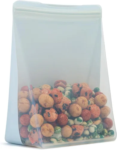 Vista 38 de W&P Porter Bolsa de almacenamiento reutilizable de silicona, sándwich (50 onzas de pie), color rubor, contenedor de almacenamiento de alimentos