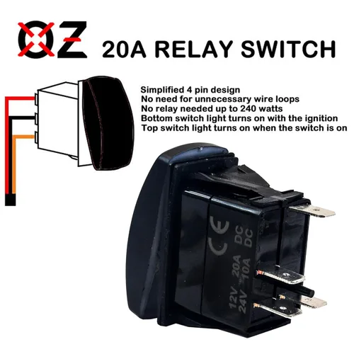 Vista 4 de OZ-USA Kit de cables de enchufe de barra de bus de potencia con interruptor basculante de encendido/apagado compatible con Polaris Pulse Power