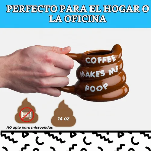 Vista 3 de Taza café, Big Mouth Toys Coffee Makes Me Poop, talla única , Marrón