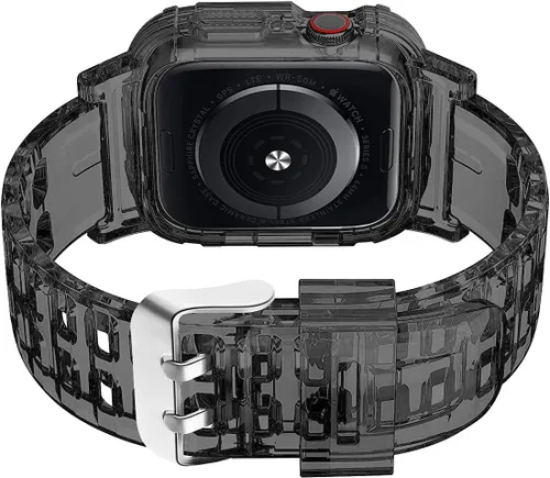 Vista 2 de Compatible con Apple Watch Band de 1.772 pulgadas, 1.732 pulgadas, 1.654 pulgadas, con funda antigolpes, correas deportivas para hombres y mujeres