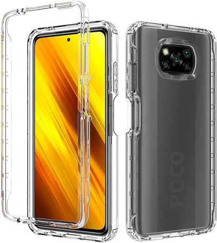 Vista 122 de Pzwoxukhov Funda para Xiaomi Poco M3 M2010J19CG M2010J19CI Caso, alta transparencia, color degradado, funda de absorción de impactos anticaída