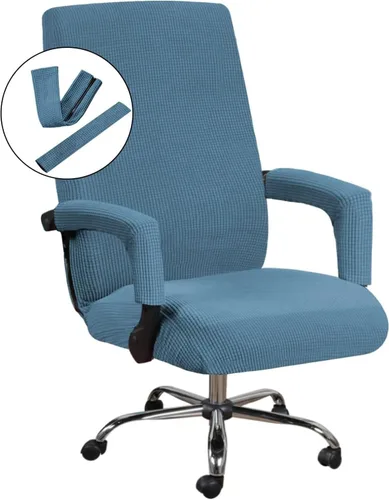 Vista 17 de H.VERSAILTEX Fundas para silla de oficina en casa, fundas elásticas para silla de escritorio de computadora, respaldo medio y alto, universal, funda