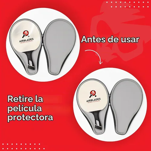 Vista 6 de Pala profesional de ping pong con estuche rígido de transporte Raqueta de tenis de mesa profesional Pala de tenis de mesa con mango ergonómico