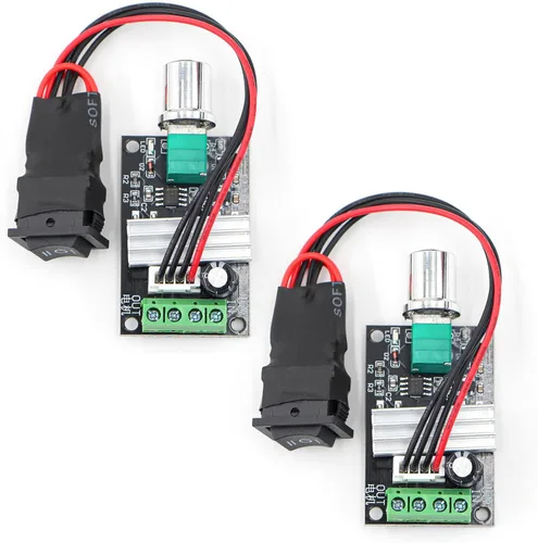 Vista 9 de RioRand Pequeño controlador de velocidad de motor PWM DC - para motores de engranajes de bajo voltaje de 6 V, 12 V, 24 V, 28 V, 3 A, 80 W