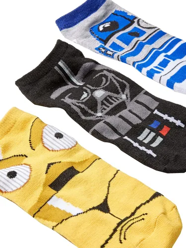 Vista 3 de STAR WARS Chewbacca Darth Vader R2-D2 Faces - Calcetines tobilleros (5 unidades)
