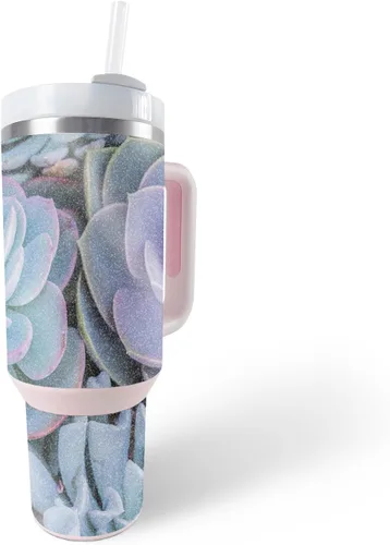 Vista 9 de MightySkins - Vaso con purpurina brillante compatible con Stanley The Quencher H2.0 FlowState de 40 onzas, morado sólido, acabado protector