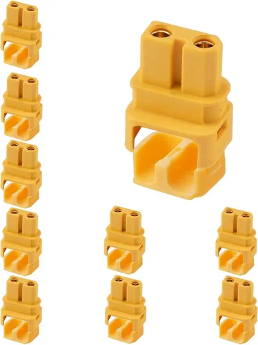 Vista 13 de ELFCULB 10 pares de conectores Amass XT30PW, conectores macho hembra XT30 para robot mini UAV (amarillo)